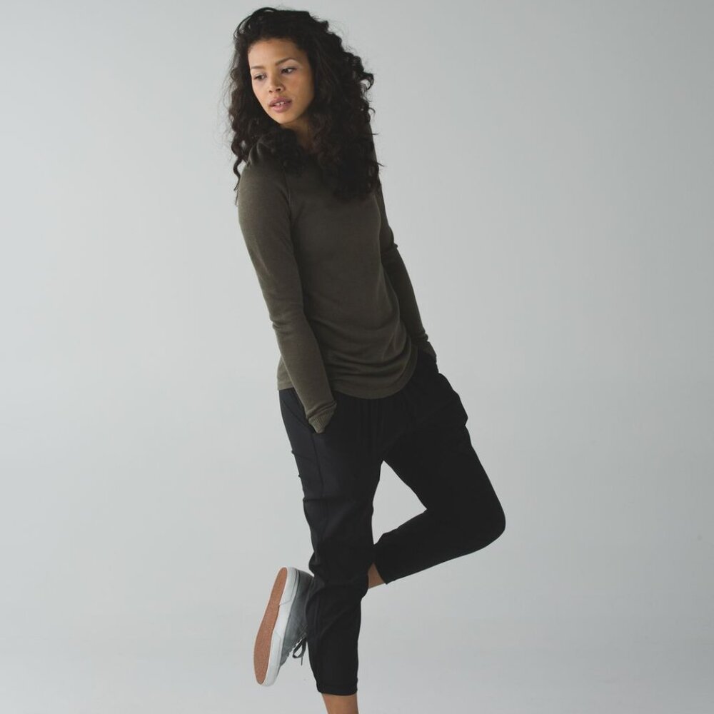 lululemon athletica Forest Green Crew Neck Sweater
